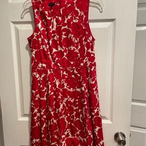 Red and White Dress